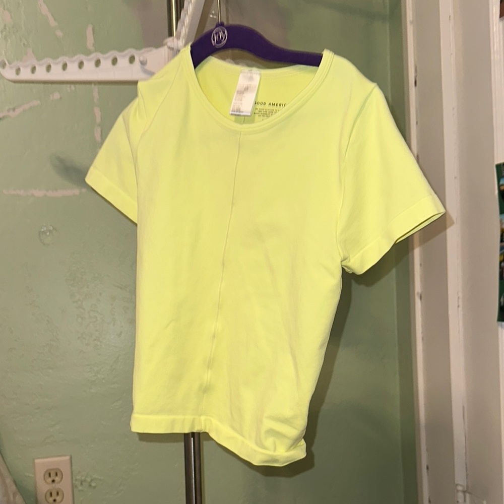Good American Yellow Crop Top